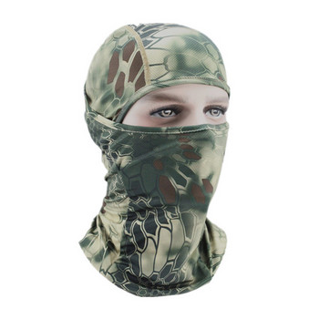 Зимна камуфлажна маска за цялото лице Колоездене Лов Поддържайте топлината Ветроустойчива шапка Външна анти-UV военна шапка Шапка