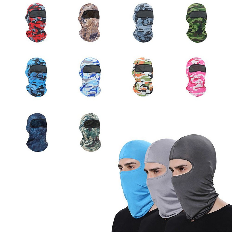 Outdoor Sports Πολύχρωμη μάσκα προσώπου Camo Balaclava Riding Face Protection Ski Αντιανεμική αντηλιακή κουκούλα Tactical masks for men Women New