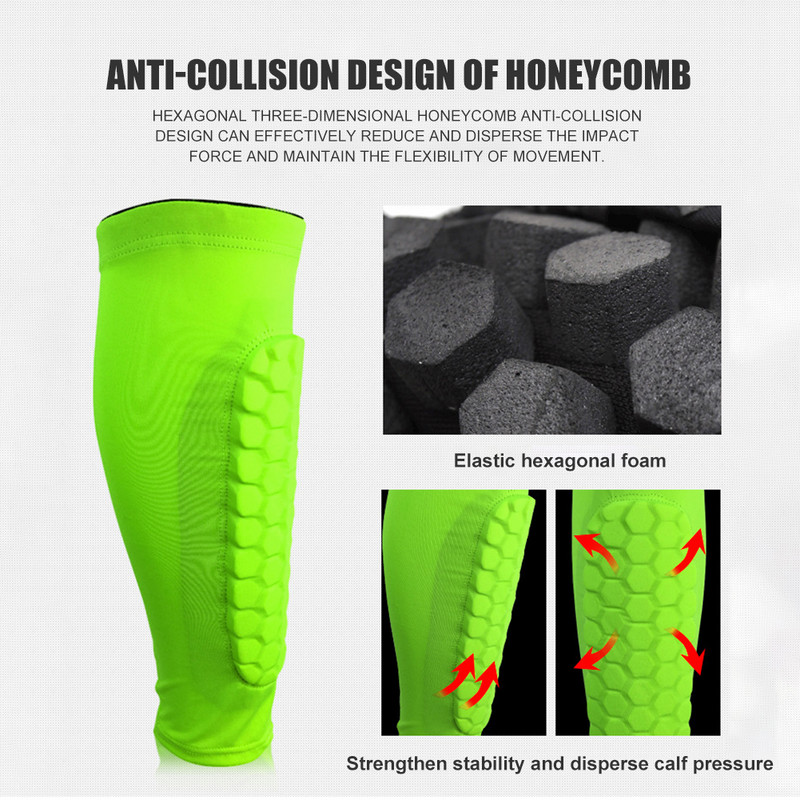Κάλτσες μπάσκετ 1 τμχ Honeycomb Sport Calf Sleeve Pads Προστασία ποδιών ποδοσφαίρου Shin Guard Κάλτσες Αξεσουάρ γυμναστικής