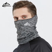Žiemos sporto juosta Thermal Fleece Neck Buff Vyrų vėjui atspari veido kaukė su filtru, dviračių ausų šildytuvas pusei veido, jodinėjimas balaklava