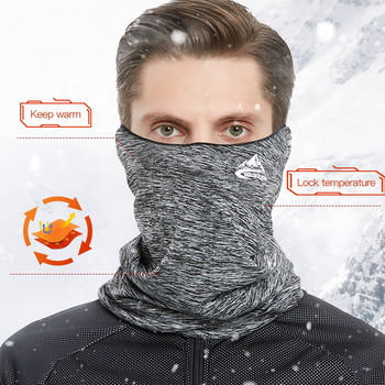 Зимни спортове Bandana Thermal Fleece Neck Buff Мъжка ветроустойчива маска за лице с филтър Колоездене Ear Warmer Half Face Balaclava Riding
