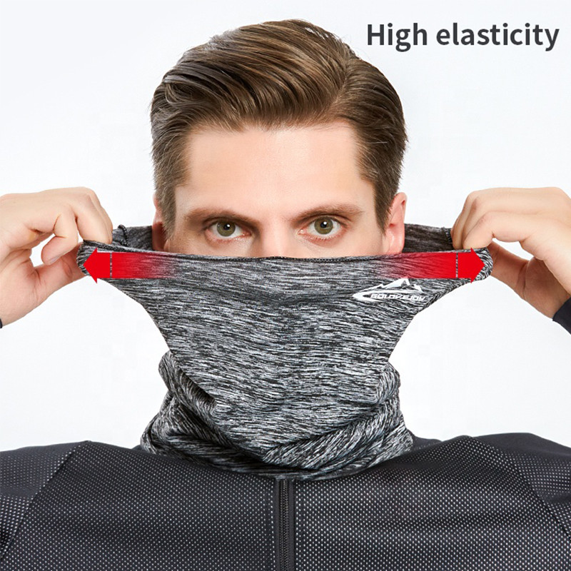Žiemos sporto juosta Thermal Fleece Neck Buff Vyrų vėjui atspari veido kaukė su filtru, dviračių ausų šildytuvas pusei veido, jodinėjimas balaklava