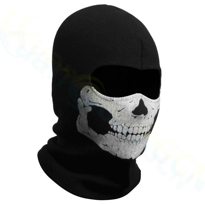 Galvaskauss Maskas Brauciens Spoks Skelets Hap Balaclava Hood Cosplay Kostīms Slēpošana Riteņbraukšana Taktiskā peintbola armijas motocikla maska pilnai sejai