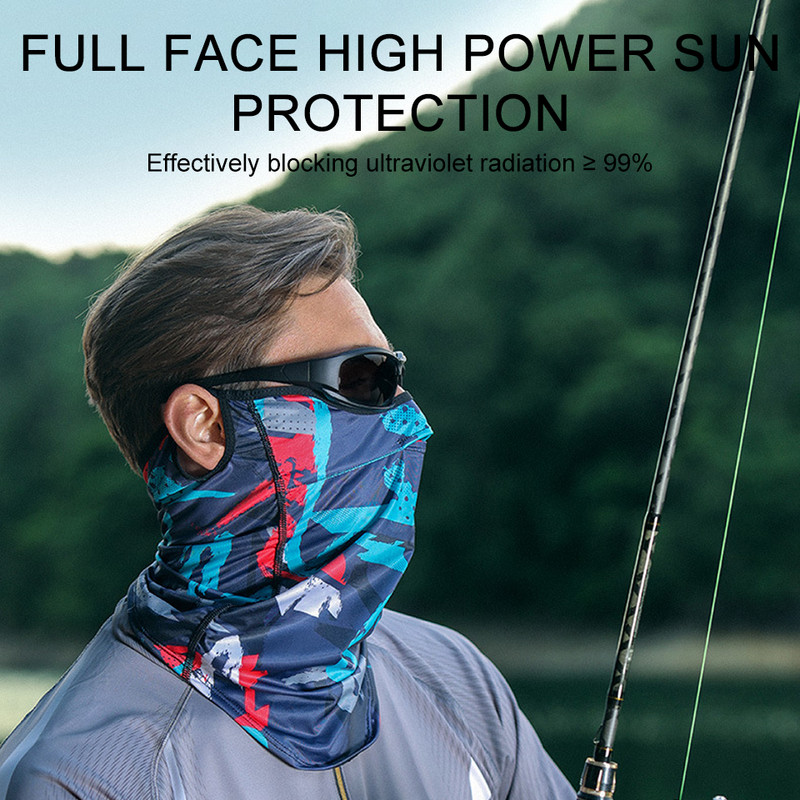 LOOGDEEL Fishing Face Mask Suvine päikesekaitse Jalgrattasõidu Bandana Unisex Outdoor Sport Bike hingav jääsiidist rippuv kõrva peakate