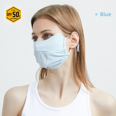 KUPOSS päikesekaitse jalgrattaga näomask UV-vastane 400 Ice Slik Cool pestav korduvkasutatav reguleeritav hingav meeste naiste näomask