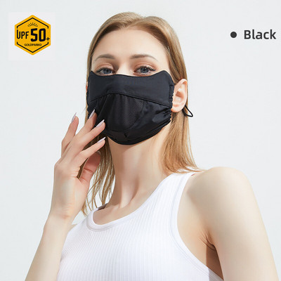 KUPOSS päikesekaitse jalgrattaga näomask UV-vastane 400 Ice Slik Cool pestav korduvkasutatav reguleeritav hingav meeste naiste näomask