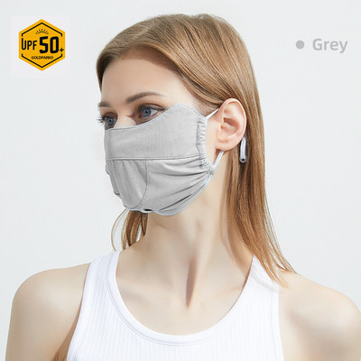 KUPOSS päikesekaitse jalgrattaga näomask UV-vastane 400 Ice Slik Cool pestav korduvkasutatav reguleeritav hingav meeste naiste näomask