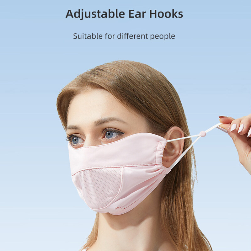 KUPOSS päikesekaitse jalgrattaga näomask UV-vastane 400 Ice Slik Cool pestav korduvkasutatav reguleeritav hingav meeste naiste näomask