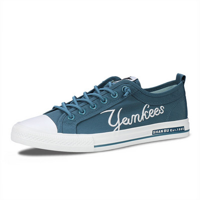 Kevadsuvi klassikalised meeste lõuendist kingad Mood Kollased meeste tossud hingavad lamedad vabaajajalatsid Meeste vulkaniseerivad kingad teile