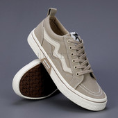 Vyriški visi juodi pilkai žalia vulkanizuoti plokščiapadžiai drobiniai batai madingi nauji vyriški dizainerio sportbačiai žemi drobiniai vienspalviai batai