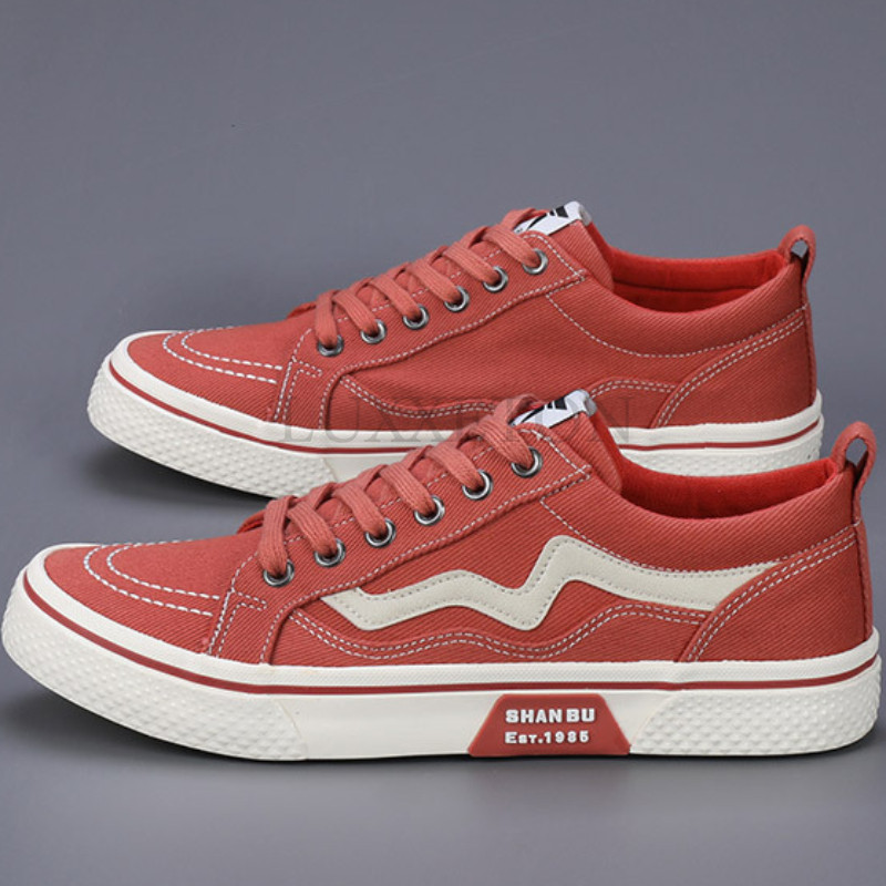 Vyriški visi juodi pilkai žalia vulkanizuoti plokščiapadžiai drobiniai batai madingi nauji vyriški dizainerio sportbačiai žemi drobiniai vienspalviai batai