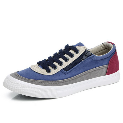 Ventilation Canvas Meeste vabaajajalatsid Kevadised Uue Korea moe lipsudega tossud Hingavast riidest meeste vulkaniseeritud kingad 38-44