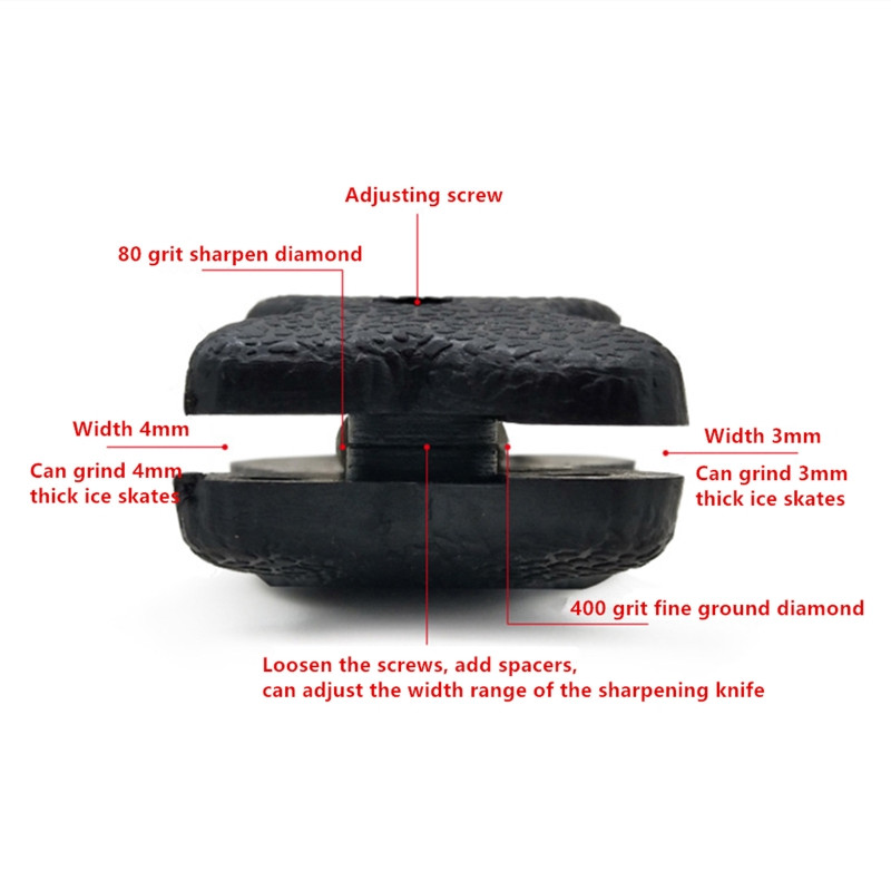 Dimanta smilšakmens slidas divsānu asināmais pārnēsājams piekārts hokeja apavu asmeņi asināmais slidu aksesuāri