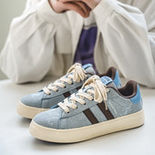 Fashion Blue Suede Sneakers για Άντρες Κλασική Πλατφόρμα Άνετα Ανδρικά Παπούτσια Skate Αναπνεύσιμα Χαμηλή κοπή Casual Vulcanize παπούτσια Άνδρας