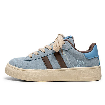 Fashion Blue Suede Sneakers για Άντρες Κλασική Πλατφόρμα Άνετα Ανδρικά Παπούτσια Skate Αναπνεύσιμα Χαμηλή κοπή Casual Vulcanize παπούτσια Άνδρας