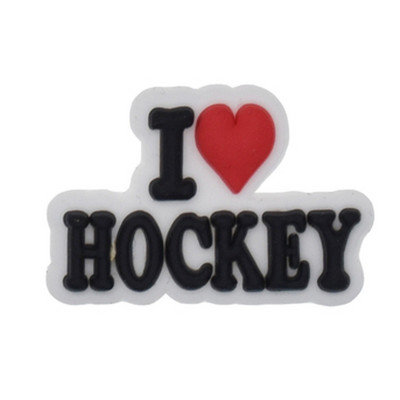 Hokeja piekariņi PVC piespraudes Apavu piekariņi Dekorācijas Hokeja sporta sērijas apavu aksesuāri