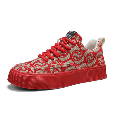 Oriģinālas zaļas dizaineru kedas vīriešiem Trend Platform Šņorējamas Vīriešu audekla apavi Modes Ikdienas elpojošas pilsētas vīriešu kedas