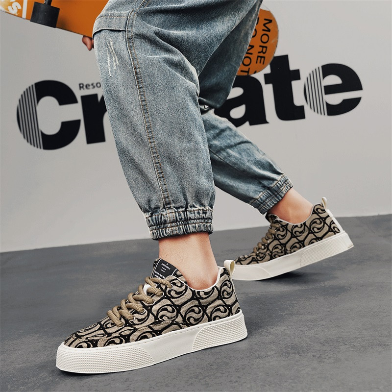 Oriģinālas zaļas dizaineru kedas vīriešiem Trend Platform Šņorējamas Vīriešu audekla apavi Modes Ikdienas elpojošas pilsētas vīriešu kedas