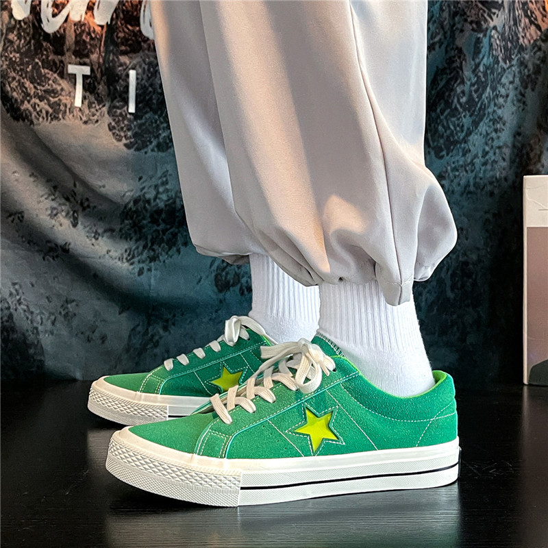 2024. aasta moodsad Madala lõikega meeste rohelised tossud Trendikad staardisainerjalatsid Meeste lõuenditossud Mugavad paeltega meeste vulkaniseeritud kingad