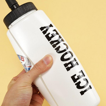 Бутилка за вода за хокей на лед Хокейно оборудване Без BPA 1000 мл дълга сламка Спортна бутилка за хокей на лед Лакрос Футболни спортни принадлежности