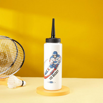 Бутилка за вода за хокей на лед Хокейно оборудване Без BPA 1000 мл дълга сламка Спортна бутилка за хокей на лед Лакрос Футболни спортни принадлежности