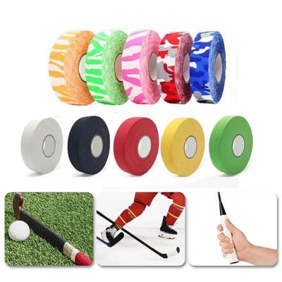 2.5cm x 25m Ice Hockey Grip Tape Multipurpose Anti-slip Colored Athletic Sport Tape Polyester Wear-resistant Hockey Stick Tape