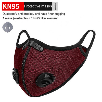 Νέα μάσκα ποδηλασίας αναπνεύσιμες μάσκες με προστασία από τη σκόνη με στοιχείο φίλτρου ενεργού άνθρακα Sports αντιανεμική μάσκα ιππασίας Εξοπλισμός ποδηλασίας