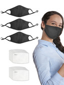 Korduvkasutatav näotolmumask hingav, mugav reguleeritav, filtrikotiga pestav, sobib kodukontori välitöödeks