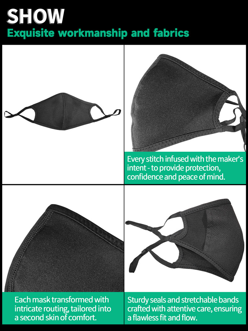 Korduvkasutatav näotolmumask hingav, mugav reguleeritav, filtrikotiga pestav, sobib kodukontori välitöödeks