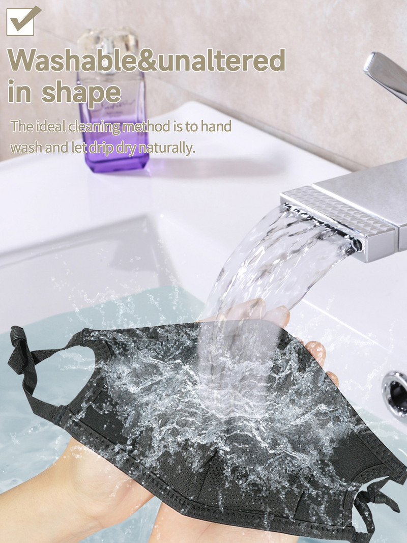 Korduvkasutatav näotolmumask hingav, mugav reguleeritav, filtrikotiga pestav, sobib kodukontori välitöödeks