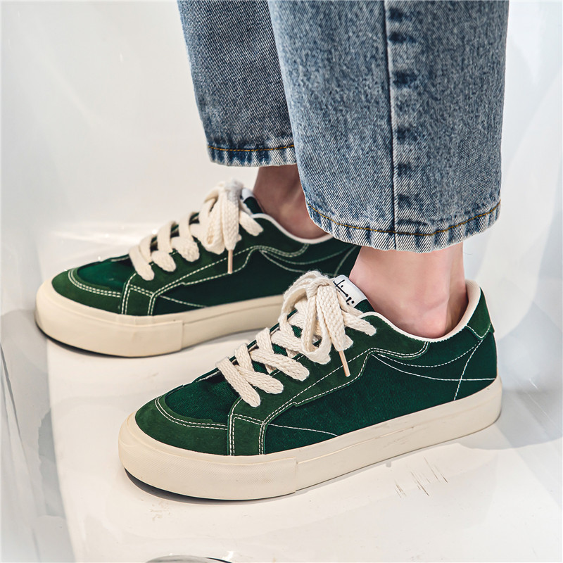 Harajuku stil Originalne muške crvene tenisice Prozračne platnene tenisice Cipele za klizanje Muške ležerne tenisice s niskom platformom Muška košara Homme