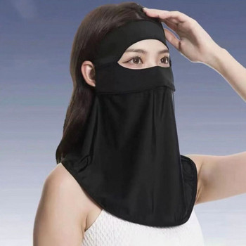 Καλοκαιρινό αντηλιακό Ice Silk Mask Γυναικείες Ανδρικές Αθλητικό Γκολφ Μάσκα προσώπου UV Protect Μάσκα λαιμόκοψης Κρεμαστό αυτί Κασκόλ κεφαλής