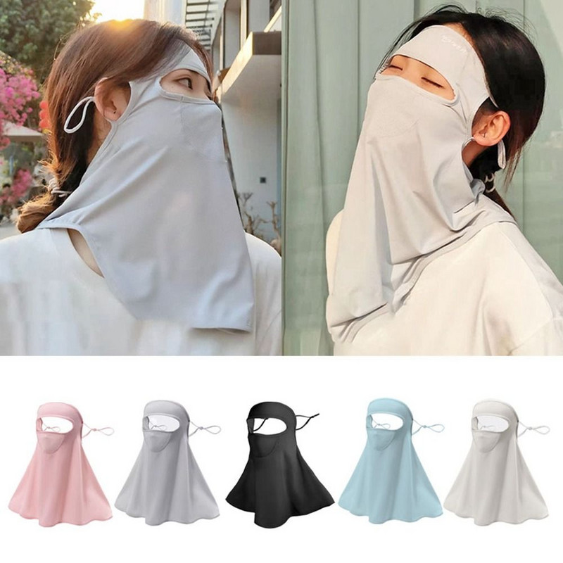 Ljetna maska za zaštitu od sunca Ledena svilena maska Žene Muškarci Sport Golf Maska za lice UV zaštita Maska za oko vrata Viseća traka za glavu Šal