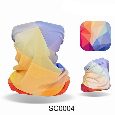 Ledus zīda auduma apdruka un tā ir daudzpusīga riteņbraukšanas maska āra saules aizsardzībai Ice Cool Upf50 aukstā sauļošanās maska