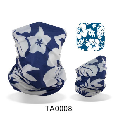 Ledus zīda auduma apdruka un tā ir daudzpusīga riteņbraukšanas maska āra saules aizsardzībai Ice Cool Upf50 aukstā sauļošanās maska