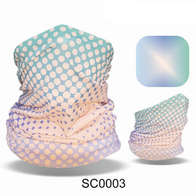 Ledus zīda auduma apdruka un tā ir daudzpusīga riteņbraukšanas maska āra saules aizsardzībai Ice Cool Upf50 aukstā sauļošanās maska