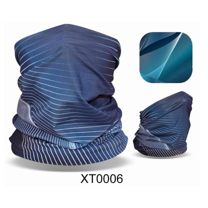 Ledus zīda auduma apdruka un tā ir daudzpusīga riteņbraukšanas maska āra saules aizsardzībai Ice Cool Upf50 aukstā sauļošanās maska