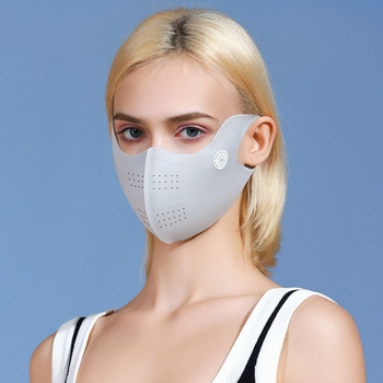 Αντιηλιακή μάσκα κατά της υπεριώδους ακτινοβολίας Νέα πλενόμενη κάλυμμα αντηλιακού προσώπου με δίχτυ επαναχρησιμοποιήσιμη μάσκα από μετάξι πάγου Sports