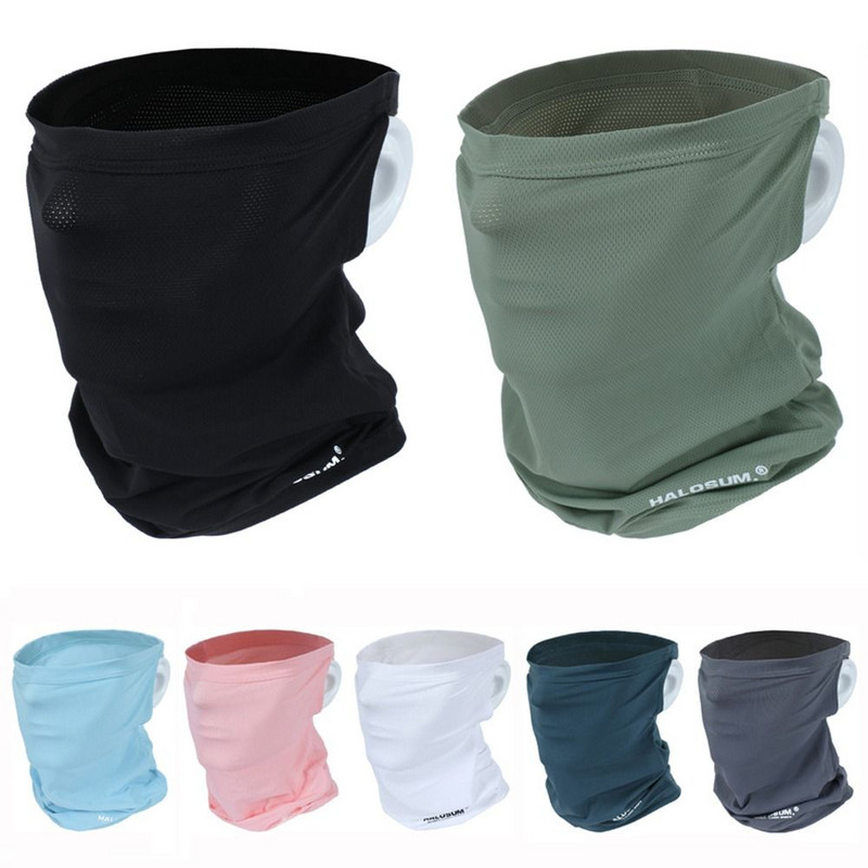 Prozračna biciklistička maska Modna jednobojna ledena svilena maska za UV zaštitu od sunca Muškarci Žene otporna na vjetar i prašinu Pokrivalo za cijelo lice