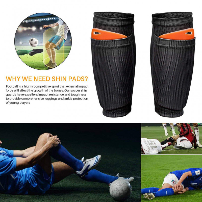 1 ζευγάρι Ποδόσφαιρο Ποδόσφαιρο Shin Guard Εφηβικές κάλτσες Μαξιλάρια Επαγγελματικές ασπίδες Κολάν Shinguards Μανίκια Προστατευτικός εξοπλισμός