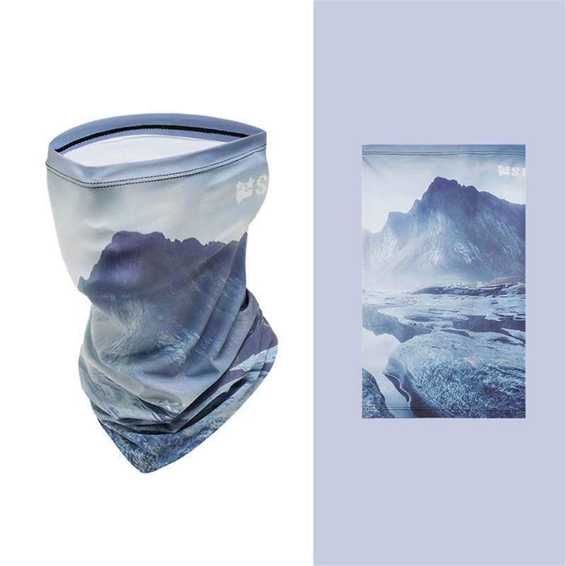 Uus hingav rattamask igapäevane tuulekindel tolmukindel Ice Silk päikese UV-kaitse Balaclava näokate meestele naistele