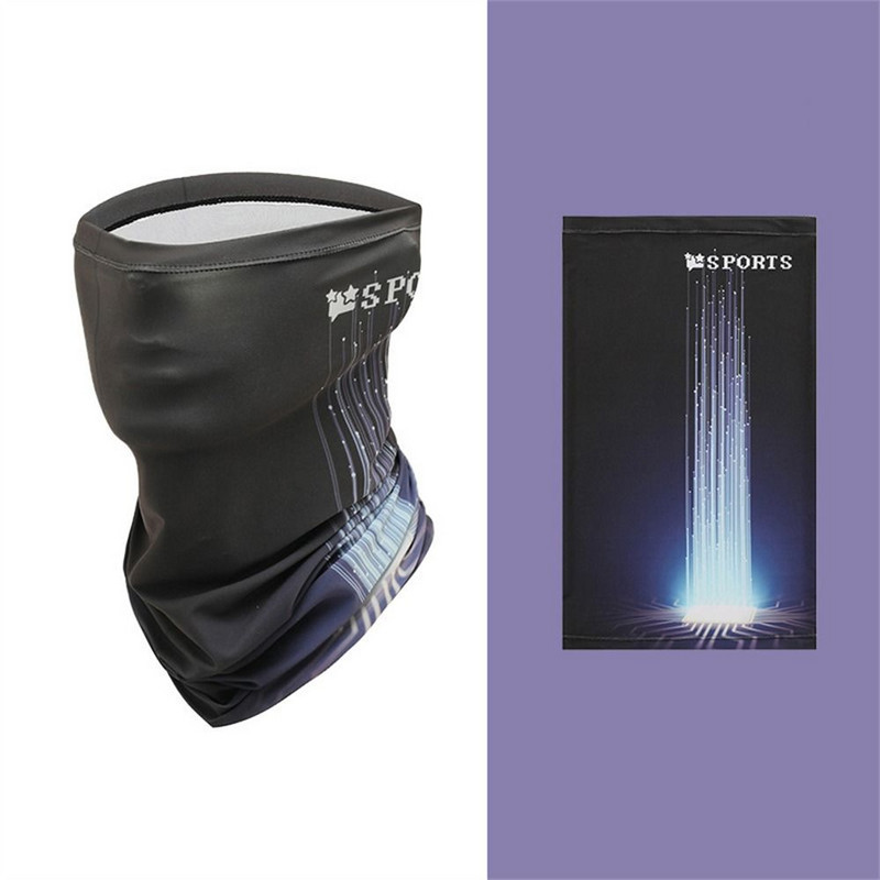 Uus hingav rattamask igapäevane tuulekindel tolmukindel Ice Silk päikese UV-kaitse Balaclava näokate meestele naistele