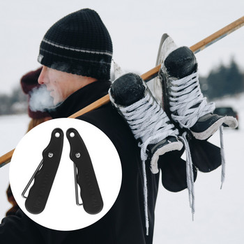 Дантелена обтегачка за кънки Ice Puller Инструмент за хокей Обувки за пързаляне с кънки Обувки Кънки Сгъваема кука Спортни връзки Ролков аксесоар