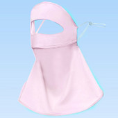 UPF 50+ Anti-UV Women Sejas pārklājums, vēja necaurlaidīgs Summer 360 Full Cover Sun Protection Mask Cool Feeling Balaclava Mas