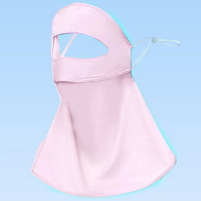 UPF 50+ Anti-UV Women Sejas pārklājums, vēja necaurlaidīgs Summer 360 Full Cover Sun Protection Mask Cool Feeling Balaclava Mas