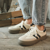 Ανοιξιάτικα και καλοκαιρινά ζευγάρια Ρετρό μικρά λευκά ανδρικά παπούτσια 2024 Νέα παπούτσια καμβά Ανδρικά, ευέλικτα, casual επιτραπέζια παπούτσια