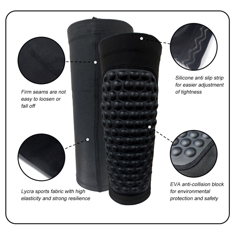 1 pāris futbola apakšstilbu aizsargu apakšstilbu uzlikas sievietēm vīriešiem, sporta zāles apakšstilbu aizsargu zeķu piedurknes ar putām, ikru kompresijas piedurkņu spilventiņi sportam