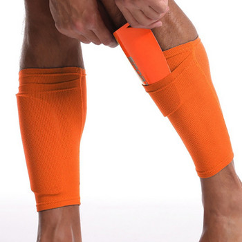1 чифт Спорт Футбол Shin Guard Pad Sleeve Sock Calf Sleeve Shinguard Leg Fit Support Football Compression Възрастни Тийнейджъри Деца