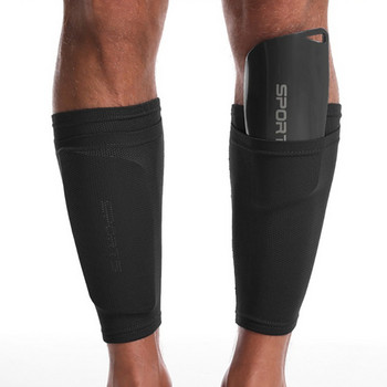 1 чифт Спорт Футбол Shin Guard Pad Sleeve Sock Calf Sleeve Shinguard Leg Fit Support Football Compression Възрастни Тийнейджъри Деца