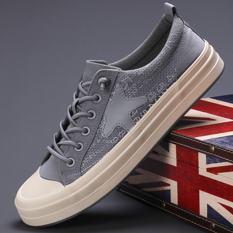 Ανδρικά παπούτσια καμβά Casual αθλητικά παπούτσια Άνοιξη φθινόπωρο Ανδρικά Vulcanized Lace Up Υψηλής ποιότητας αναπνεύσιμα άνετα επίπεδη παπούτσια SS24616